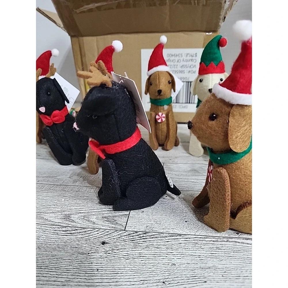 Christmas Santa Dog Lot Of 21 Plush Stuffed Animal 5.5